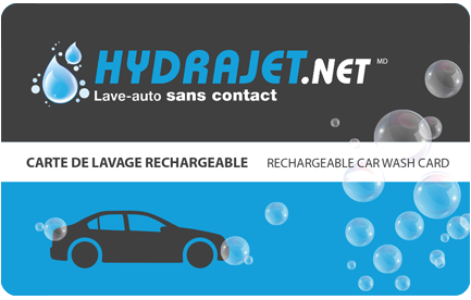 carte de lavage pour auto / carwash card